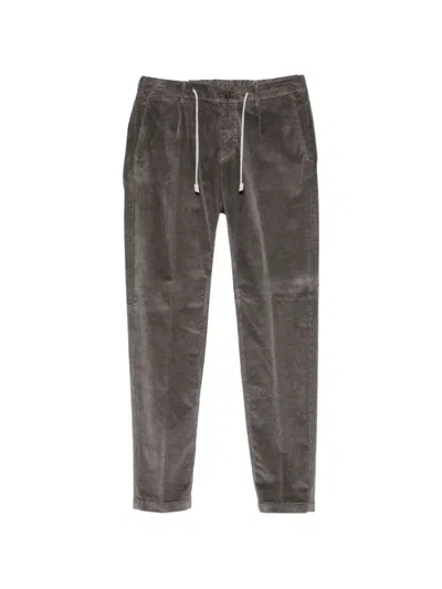 Eleventy Corduroy Drawstring Trousers In Brown