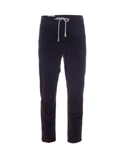 Eleventy Corduroy Jogger Pants With Adjustable Waist In Black