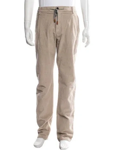 Pre-owned Eleventy Corduroy Pants In Neutrals