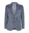 Eleventy Corduroy Single-breasted Blazer In Blue