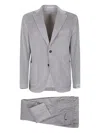Eleventy Fitted Blazer With Back Vent And Drawstring Waist In Gray