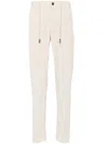 Eleventy Drawstring-waist Tapered Trousers In Brown