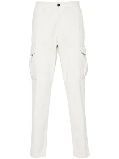 Eleventy Tapered-hose Aus Cord In Weiss