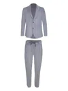 Eleventy Corduroy Two-button Suit In Gray