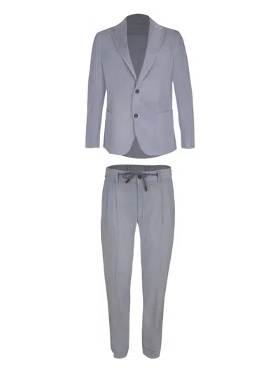 Eleventy Corduroy Two-button Suit In Gray