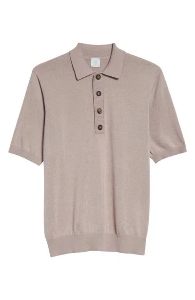 Eleventy Cotton & Cashmere Polo In Gray