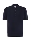 Eleventy Cotton And Cashmere Polo Shirt In Blue