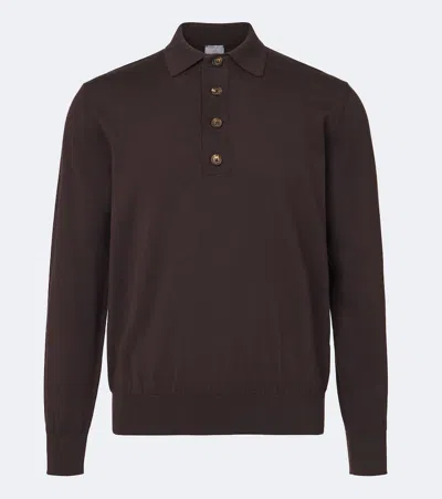 Eleventy Cotton And Cashmere Polo Sweater In Multi