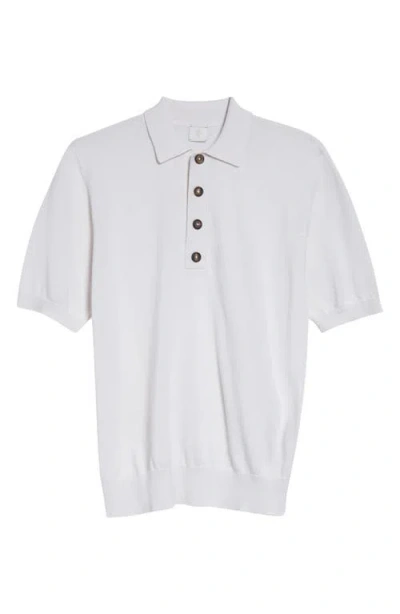 Eleventy Cotton & Cashmere Polo In White