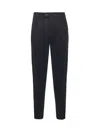 Eleventy Cotton And Cashmere Trousers In Blue