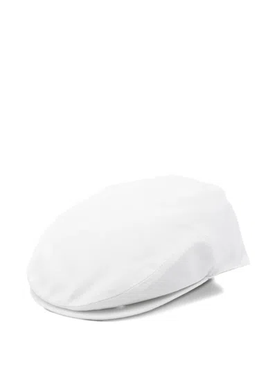 Eleventy Cotton Beret In White