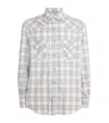 Eleventy Cotton-blend Check Texas Shirt In Gray