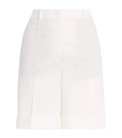 ELEVENTY COTTON-BLEND DARTED SHORTS