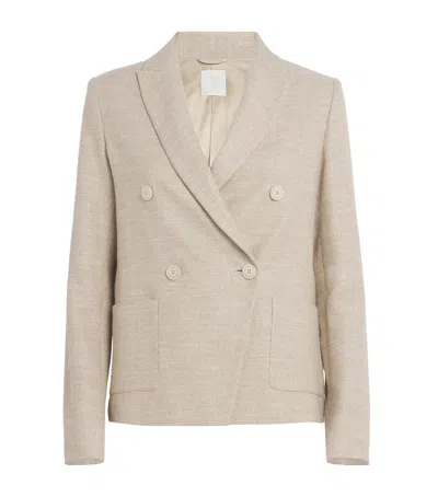 Eleventy Cotton-blend Double-breasted Blazer
