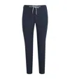 Eleventy Cotton-blend Drawstring Trousers In Blue