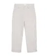 Eleventy Cotton-blend Straight Trousers In Gray
