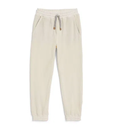 Eleventy Kids' Cotton-blend Sweatpants (2-16 Years) In Ivory