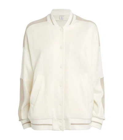 Eleventy Cotton Bomber Jacket In White