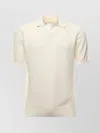 Eleventy Cotton Bowling Collar Polo In Neutral