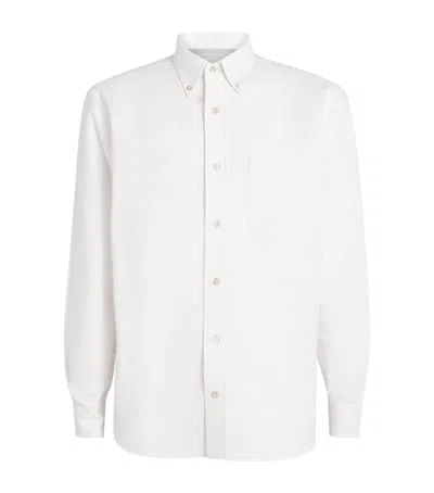 Eleventy Heavyweight Cotton Shirt In White