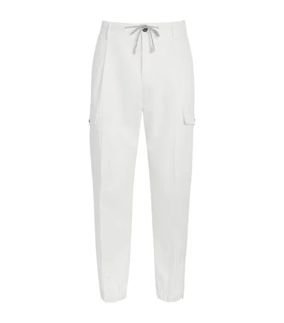 Eleventy Cotton Cargo Trousers In White