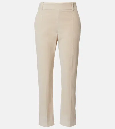 Eleventy Cotton Corduroy Straight Pants In Neutral