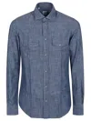 Eleventy Button-down Shirt With Tailored Fit And Dual Chest Pockets