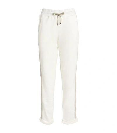 Eleventy Cotton Drawstring Sweatpants In Ivory