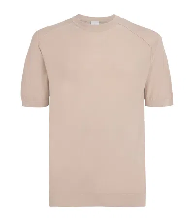 Eleventy Cotton Knitted T-shirt In White