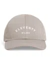 Eleventy Cotton Logo Baseball Cap In Brown