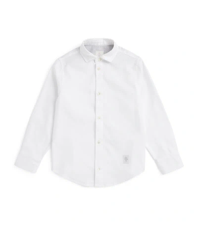 Eleventy Kids' Cotton Logo Shirt (2-16 Years) In White