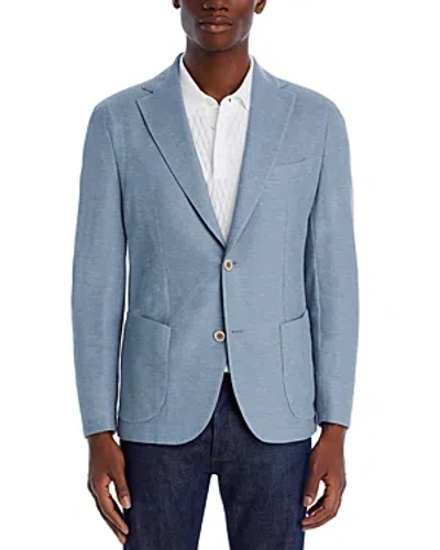 Eleventy Cotton Pique Jersey Slim Fit Unstructured Sport Coat In 08 Denim