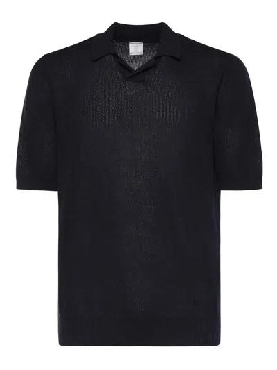 Eleventy Cotton Polo In Black