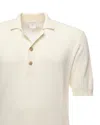 Eleventy Textured Cotton Polo With Ribbed Collar