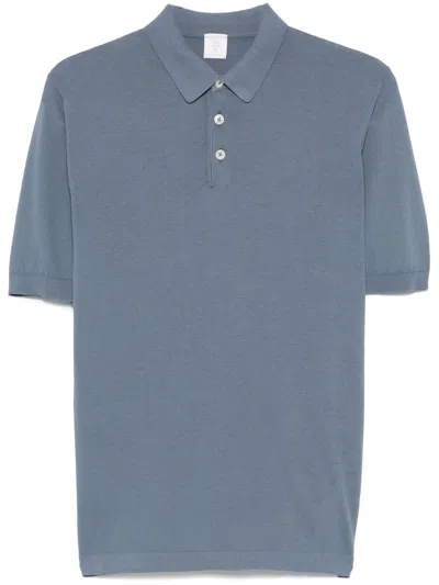 Eleventy Cotton Polo Shirt In Gray
