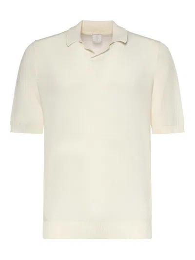 Eleventy Cotton Polo In White