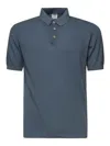 Eleventy Cotton Polo With Buttons In Gray
