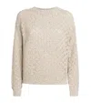 Eleventy Cotton Sequinned Sweater