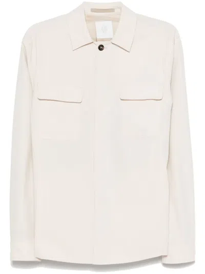 Eleventy Cotton Shirt Jacket In Neutrals