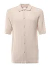 Eleventy Sand Cotton Regular Fit Shirt In Multi