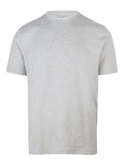 Eleventy Cotton Short-sleeve T-shirt In Gray