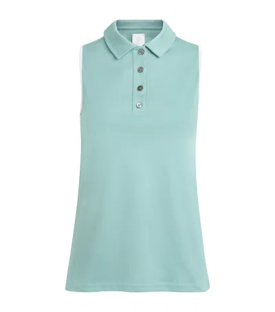 Eleventy Cotton Sleeveless Polo Shirt In Green