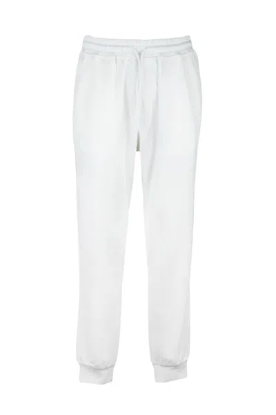 Eleventy Cotton Stretch Sweatpants - White
