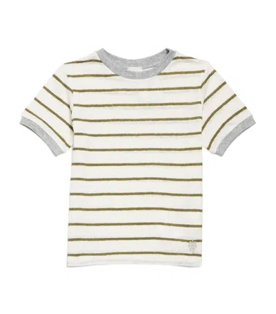Eleventy Kids' Cotton Stripe T-shirt In Neutral