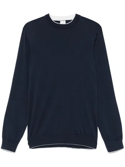 Eleventy Cotton Sweater In 蓝色