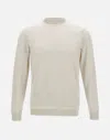 Eleventy Cotton Sweater Sand With Long Sleeve