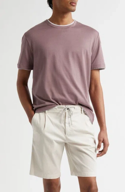 Eleventy Cotton T-shirt In 471301 Berry Grey And White
