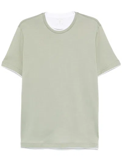 Eleventy Cotton T-shirt In Green