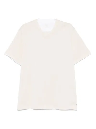 Eleventy V-neck Short-sleeve T-shirt In Neutral