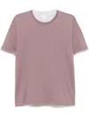 Eleventy Cotton T-shirt In Purple